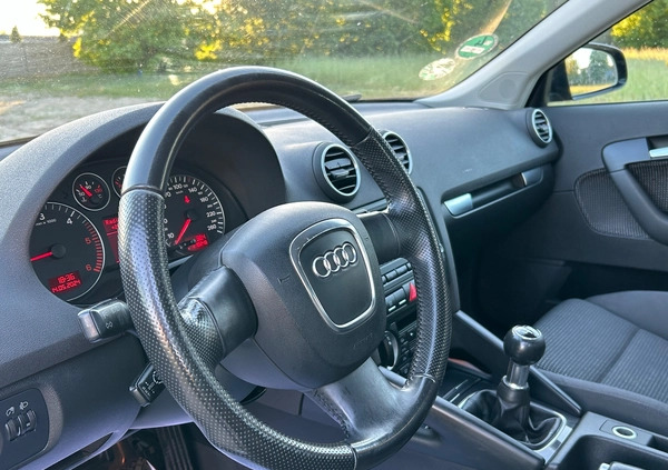 Audi A3 cena 19999 przebieg: 212149, rok produkcji 2007 z Czersk małe 497